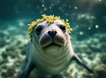 Как обычный тюлень с водорослями на голове стал звездой подводной фотографии?