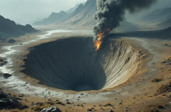 Астероид изменил горный