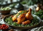 Как пасхальная курица преображается с зеленым чутни?