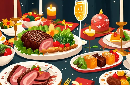 Новогодний стол и