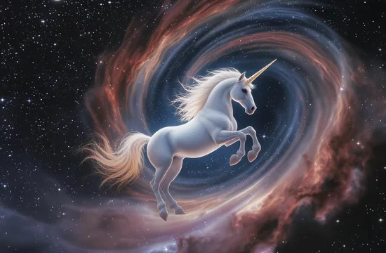 Астрономический единорог, бросающий