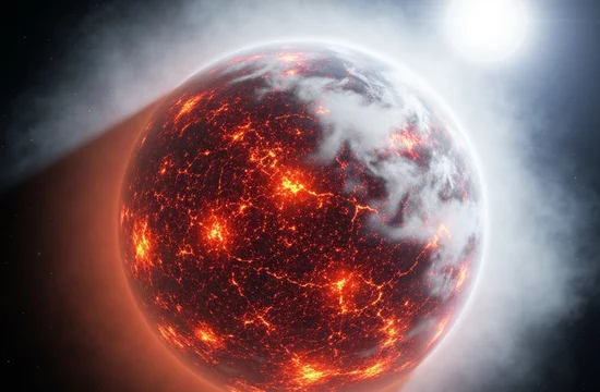 Как ультрагорячая супер-Земля