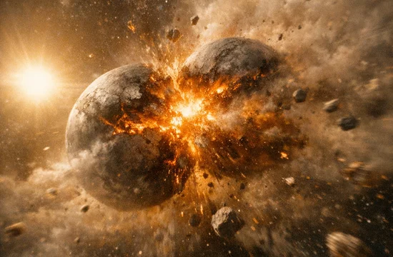 Столкновение двух планет