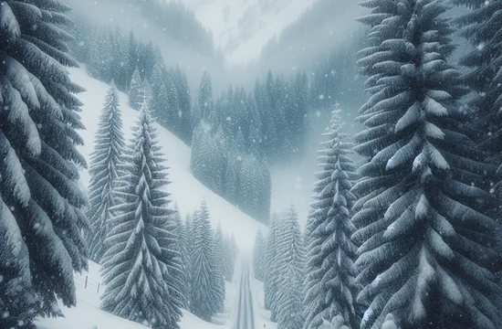 Снежный плен горной