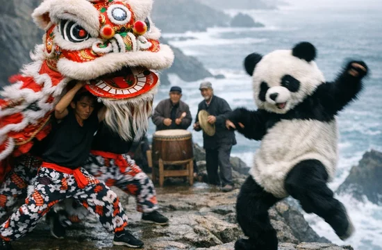 Танец льва на