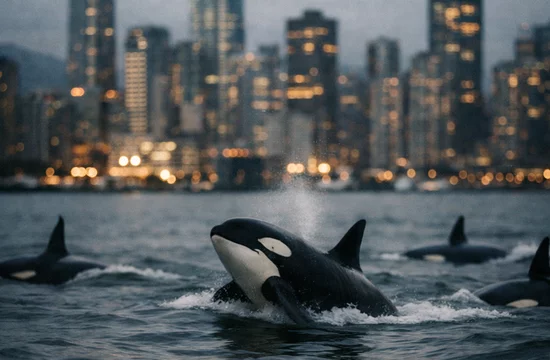 Аляскинские косатки-охотники на