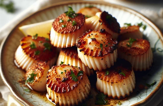 Морские гребешки под