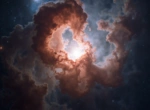 Космический Ангел: рождение звезды в туманности Sharpless 2-106