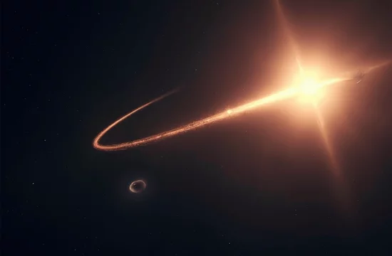Хвост кометы ATLAS
