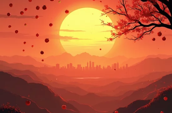 Яблочный закат в