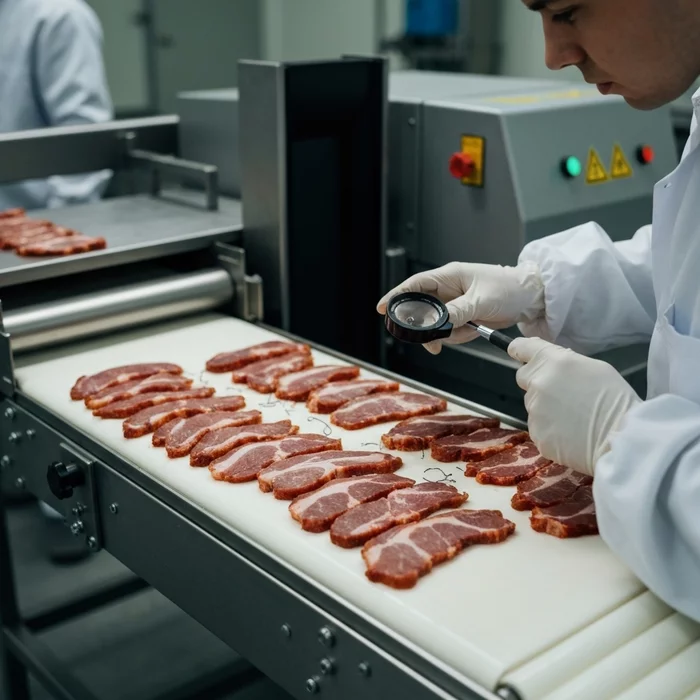 Может ли в ваших корейских свиных джерки оказаться металл?