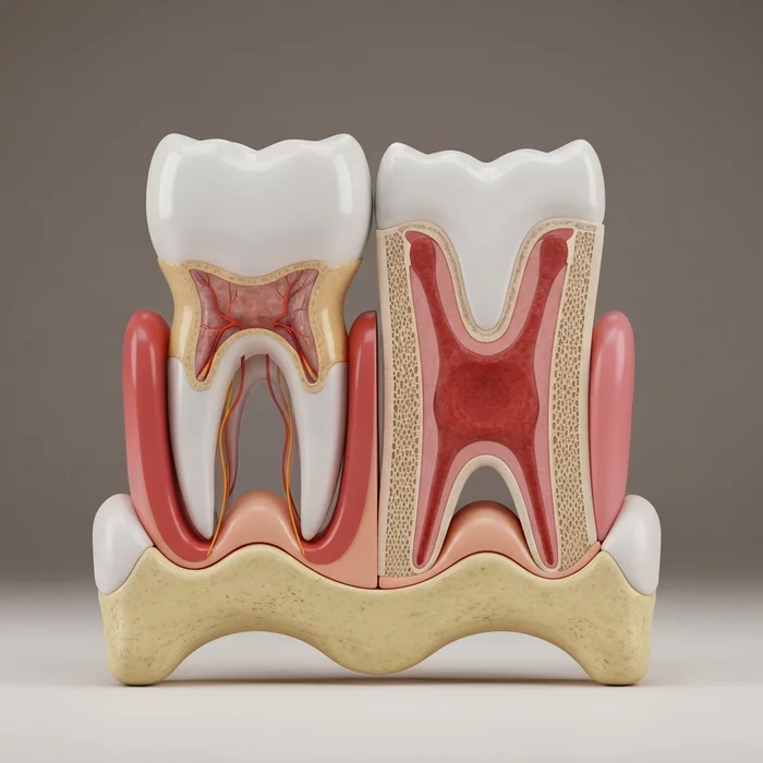 Невидимая граница между зубами и костями