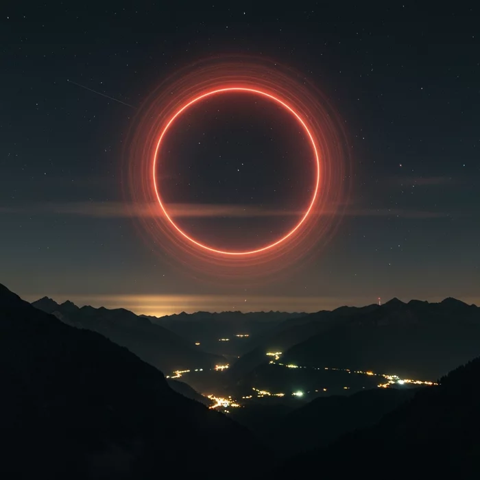 Откуда берутся гигантские красные кольца над итальянскими Альпами?