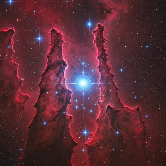 Юбилейный снимок туманности от обсерватории Джемини соперничает со знаменитыми столпами творения