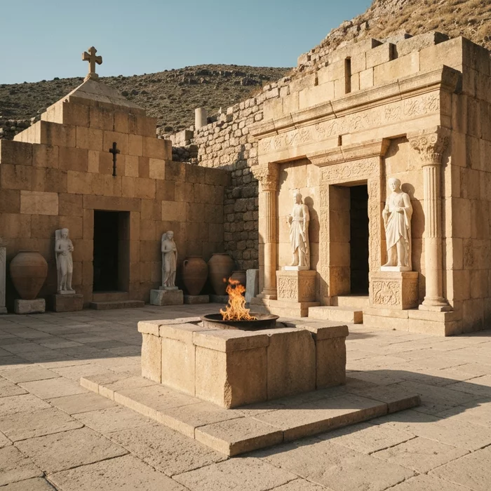 Археологические находки свидетельствуют о мирном сосуществовании зороастризма с христианством и античными культами