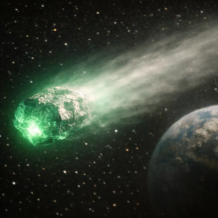 Почему ледяная комета Вежхоша размером с город светится зеленым перед вечным изгнанием из солнечной системы?