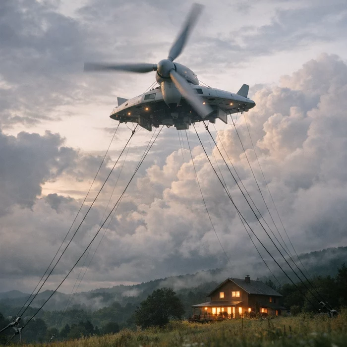 Китай поднял ветряк в небо