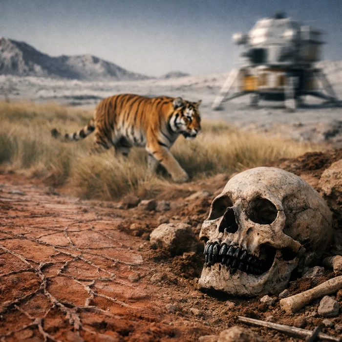 Что общего у «паутины» на Марсе, тигров в Казахстане и черепа с чёрными зубами?