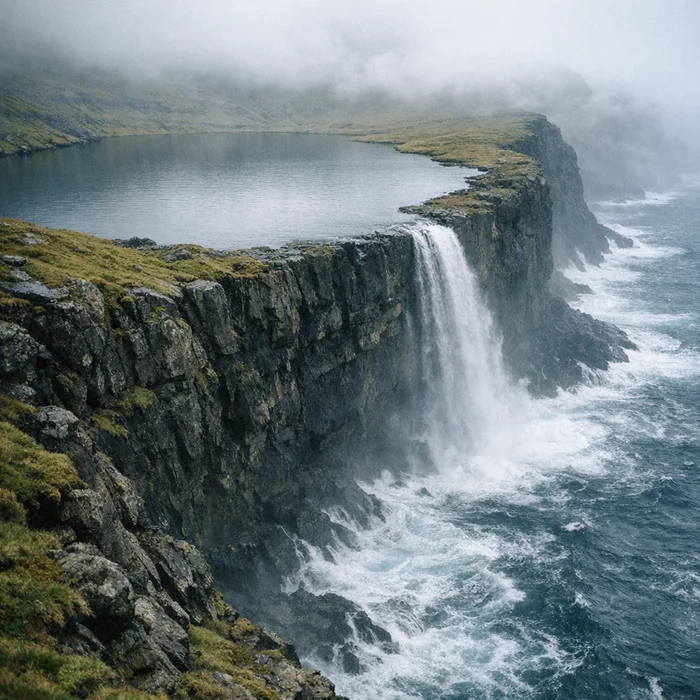 Озеро Сёрвагсватн: водоём, который парит над океаном
