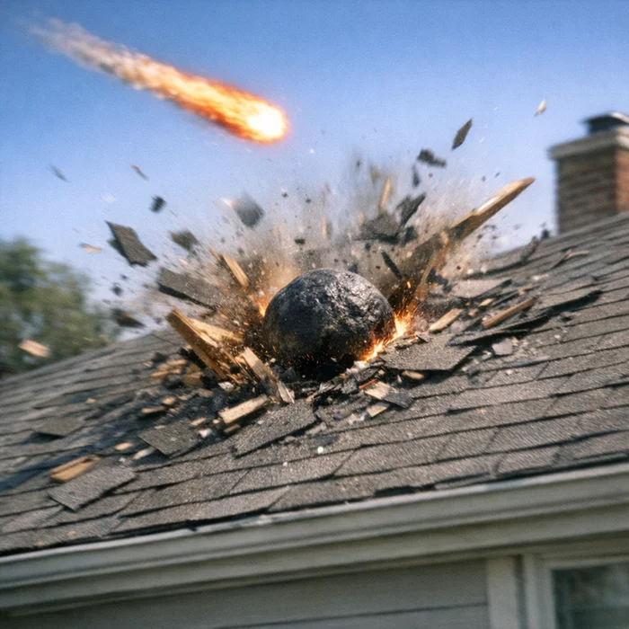 Метеорит размером с пушечное ядро пробил крышу жилого дома в Техасе