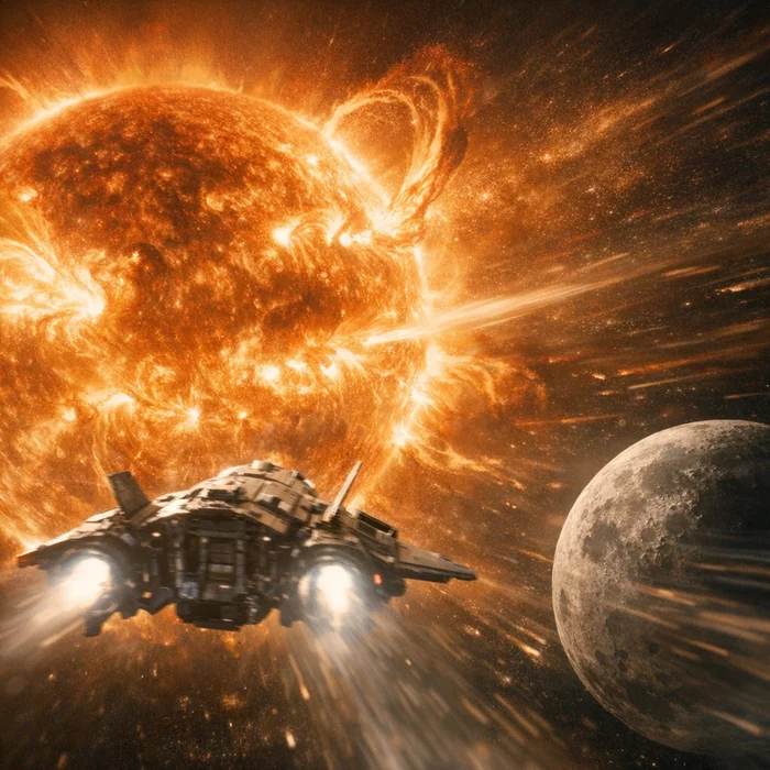 Артемида II летит навстречу солнцу на пике его ярости