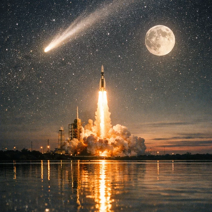 NASA показало невиданные снимки кометы 3I/ATLAS и запечатлело старт лунной миссии Artemis II