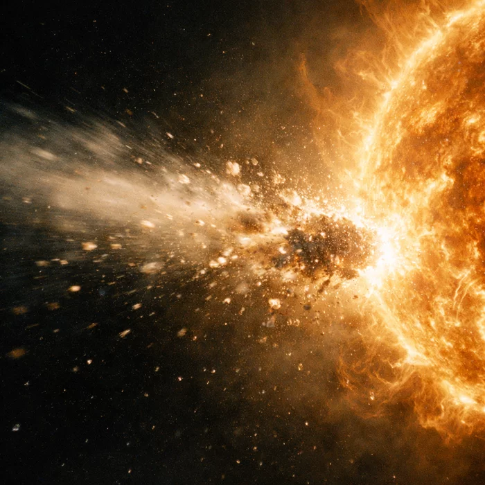 Комета MAPS сгорела в солнечной короне и вылетела облаком обломков