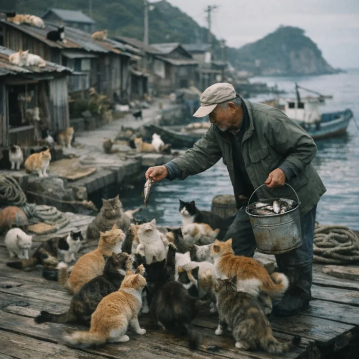 Аошима: крошечный японский остров, захваченный кошками