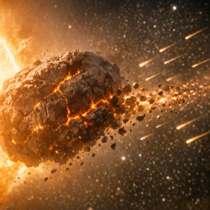 Метеорный поток, рождённый из умирающего астероида