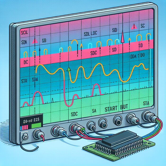 Наблюдение за шиной  I2C через осциллограф